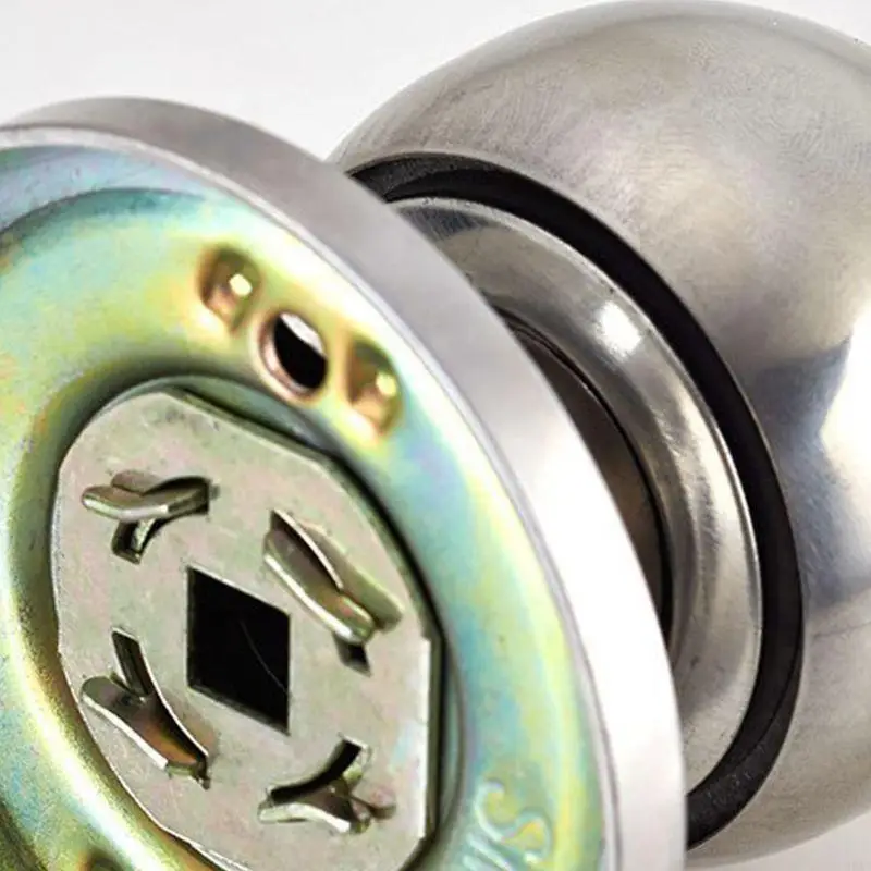 Door Lock Handle | Round Steel Shower & Gate Lock | Home Security 95AA - Thumbnail 7