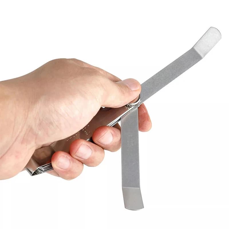 Valve Feeler Gauge | 16 Curved Steel Blades | 0.05mm-1.0mm Tool - Thumbnail 4