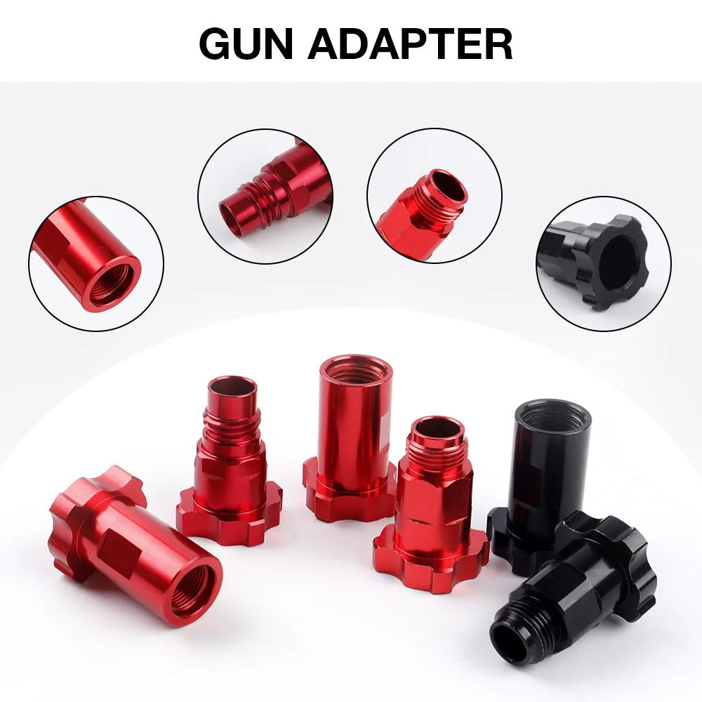 Spray Gun Cup Adapter | 6 Model Conversion Tool | Portable No-Clean Disposable Pot Connector - Thumbnail 2