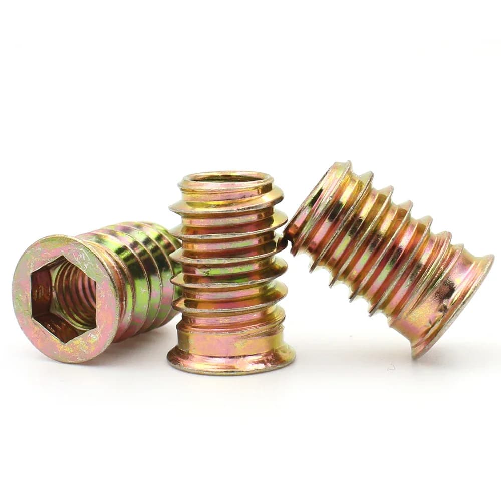 Socket Insert Nuts | Zinc Alloy for Wood | M4-M10 Threaded Fastener Kit - Thumbnail 5