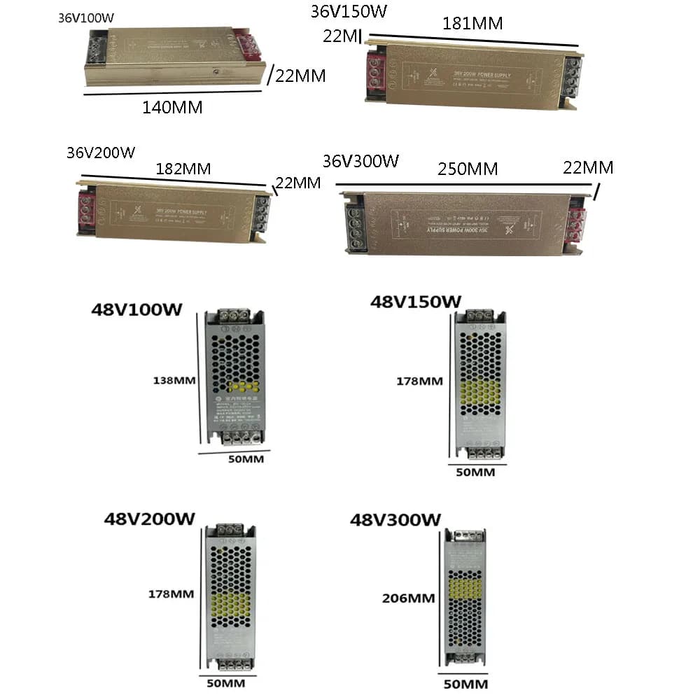 Professional-Grade Switching Power Supply | 60W-300W DC 12V/24V/48V | Universal AC Input for LED & CCTV Systems - Thumbnail 5