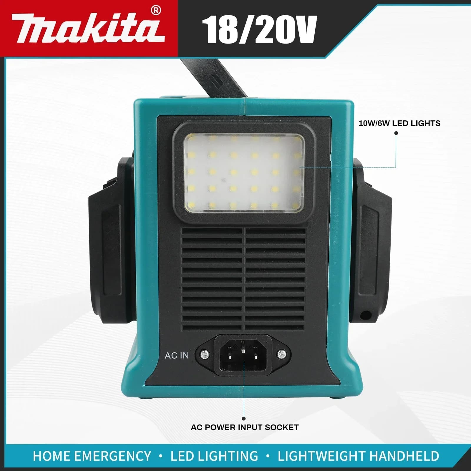 Makita 18V/20V Portable Power Station | Dual-Battery Backup | AC/DC/USB Outputs for Home & Emergency Power - Thumbnail 5