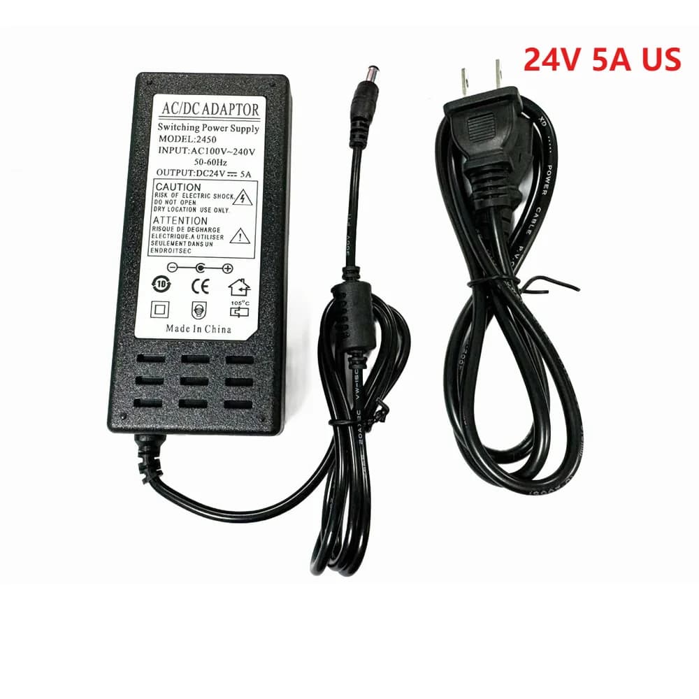 Power Adapter | Multi-Voltage AC/DC Converter for LED Strips & Electronics | 5V-24V 10A Max - Thumbnail 5