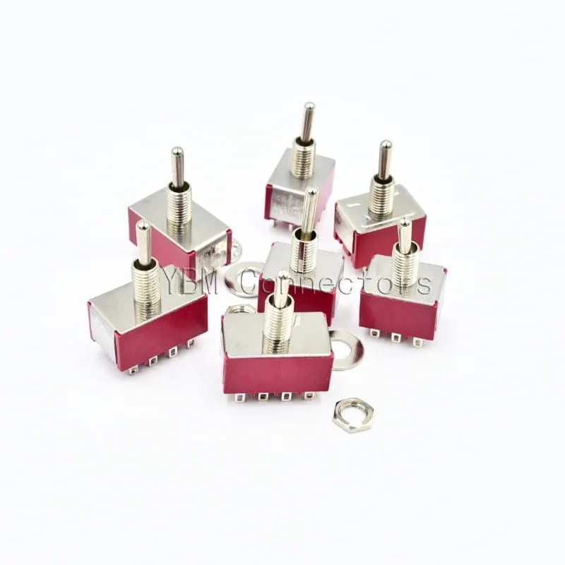 Mini Toggle Switch | SPDT/DPDT Latching | MTS Series | 5A 125VAC - Thumbnail 4