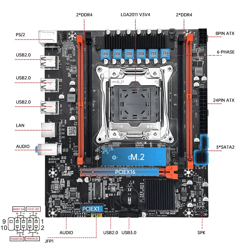 Gaming Motherboard Kit | Intel Xeon E5 2680 V4 | DDR4 16GB ECC RAM & M.2 NVME - Thumbnail 5