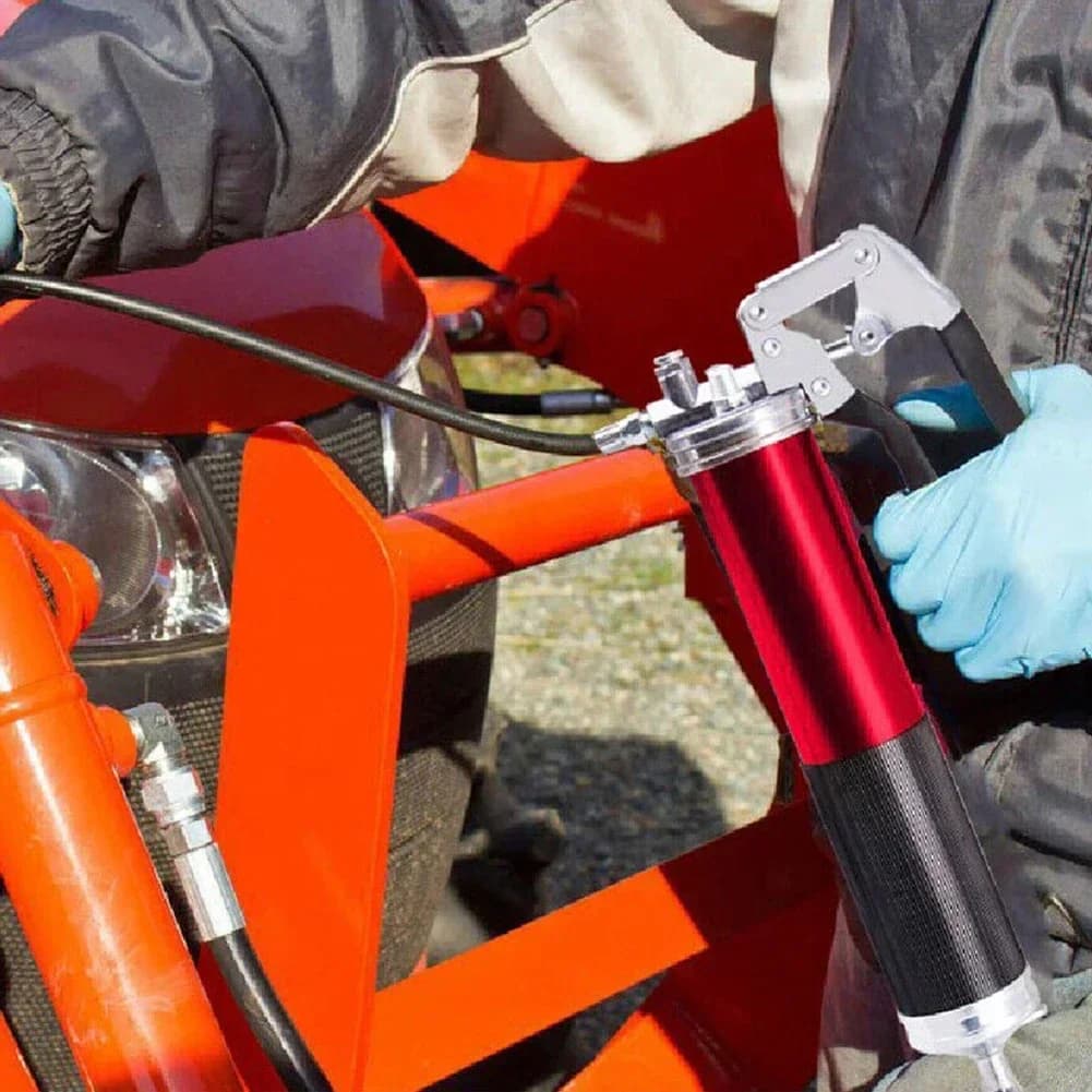 Heavy-Duty Grease Gun Kit | 7000 PSI High-Pressure Manual Pump | 400cc Capacity - Thumbnail 3