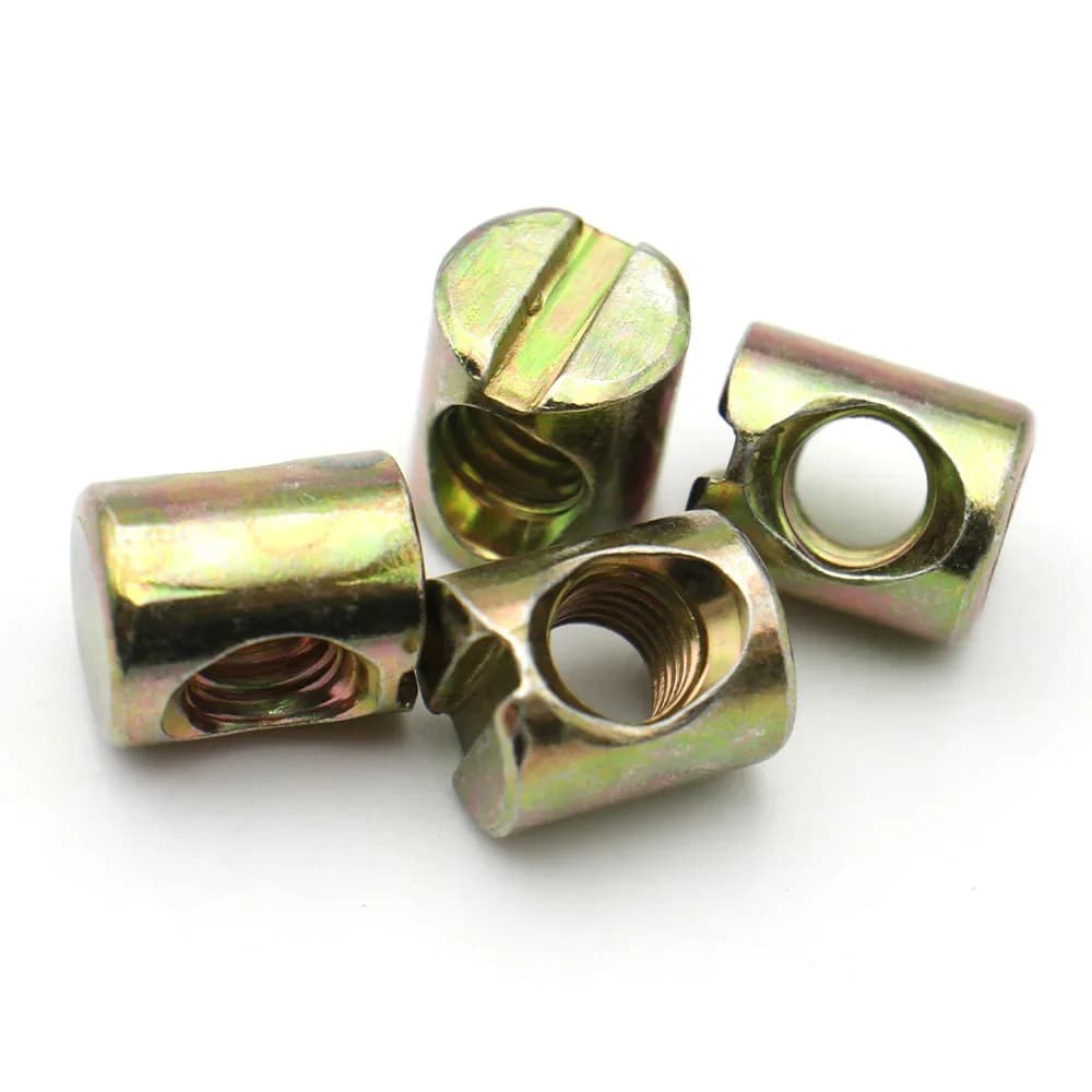 M5 M6 M8 Barrel Bolts | 6/12pcs Cross Dowel Nuts | For Furniture Assembly, Beds, Chairs, Cribs - Thumbnail 4