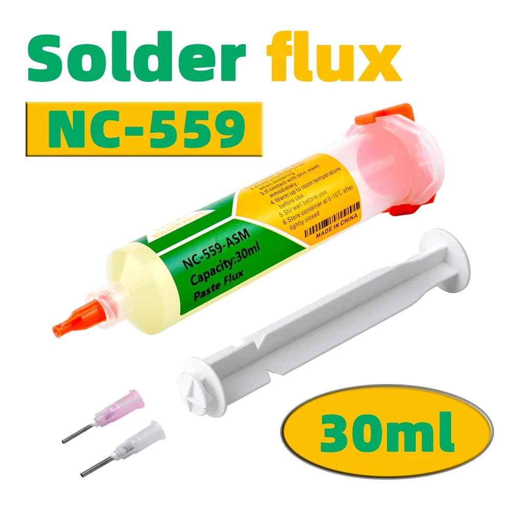 Solder Paste Flux | 10ml Precision Needle Tube | For Drag Soldering & Desoldering - Thumbnail 2