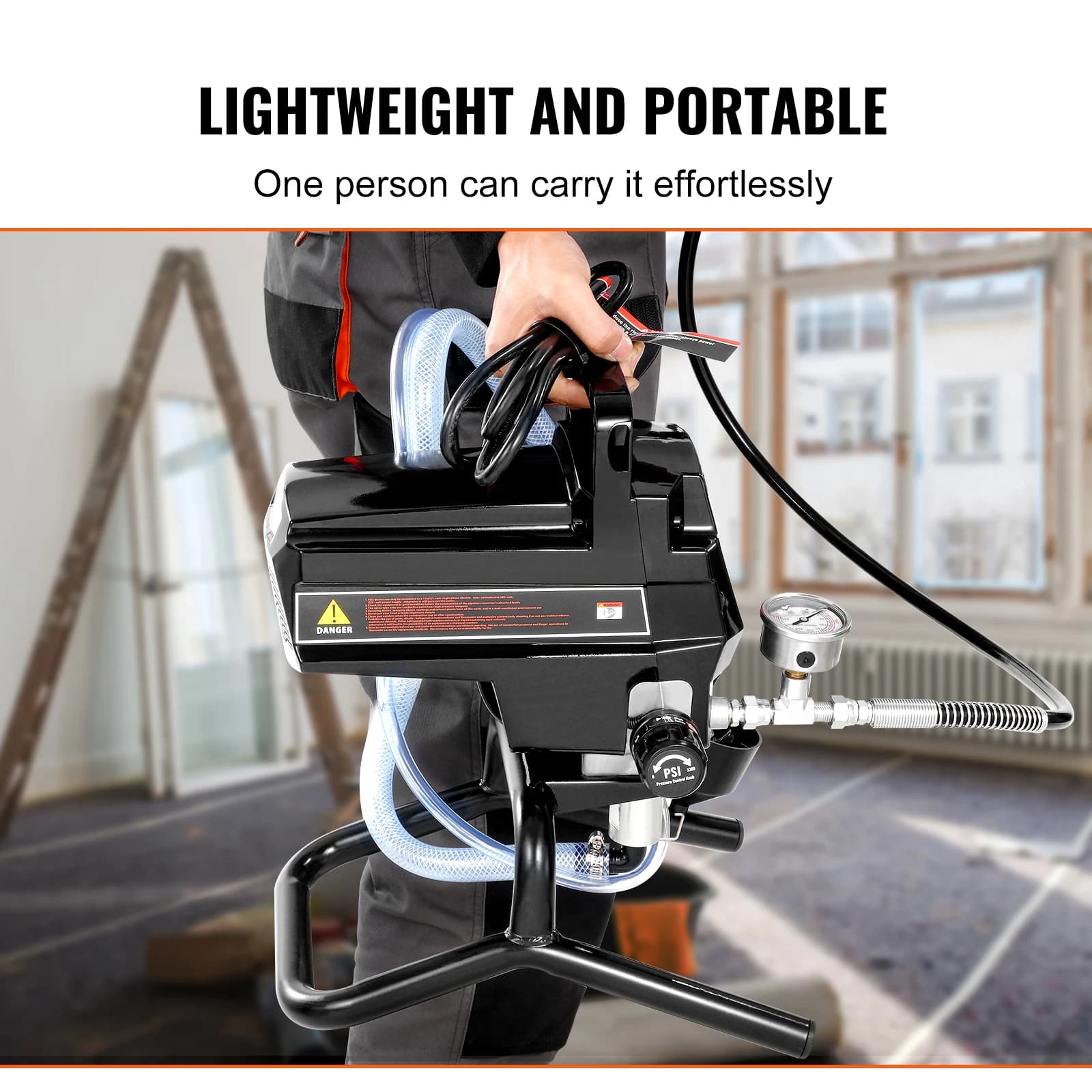 750W Airless Paint Sprayer | 3000PSI High Efficiency | Electric Handheld Sprayer for Home & Pro - Thumbnail 6