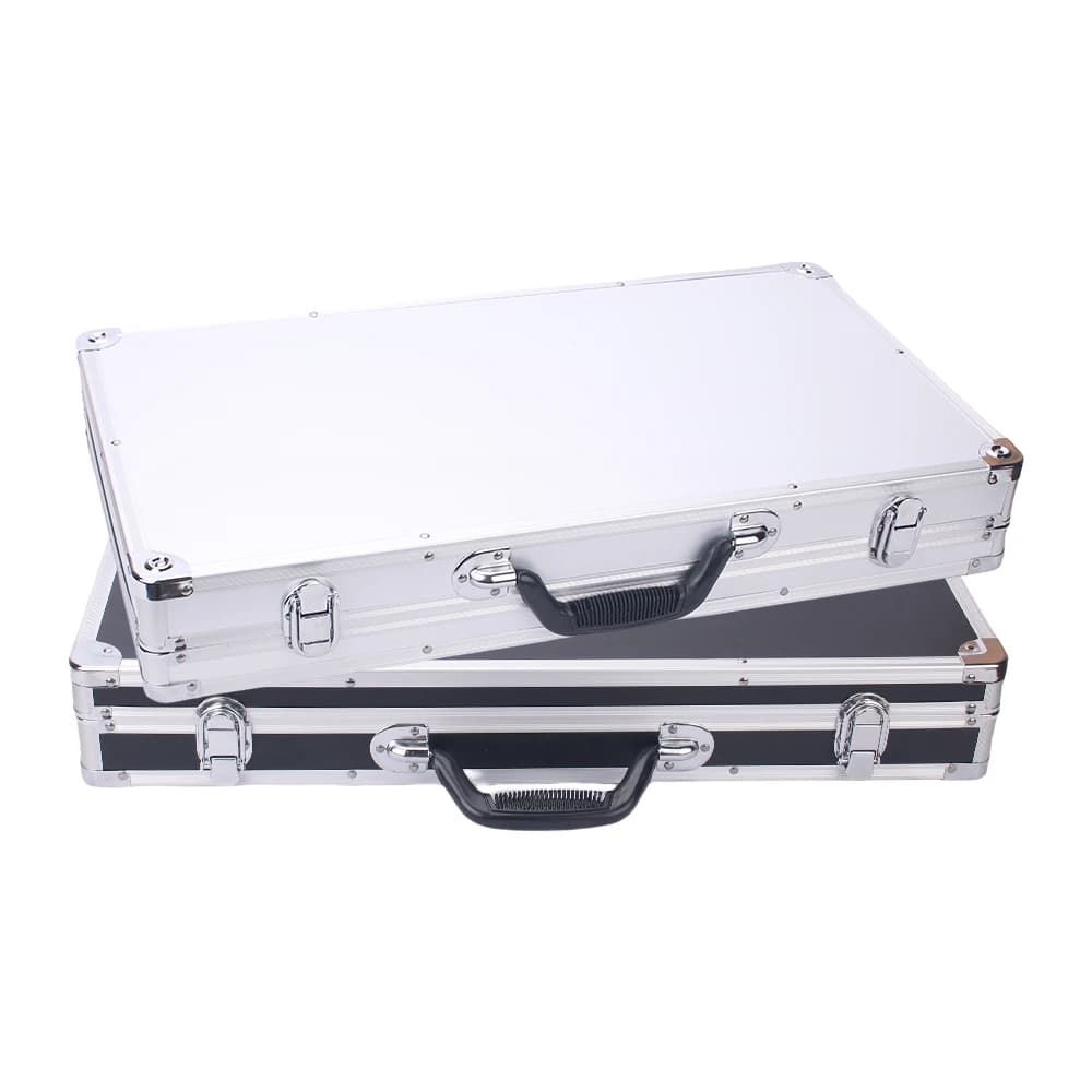 Capacity Aluminum Toolbox | 58x32x8.5cm Pro Equipment Case | Heavy-Duty Portable Mechanic Suitcase - Thumbnail 2