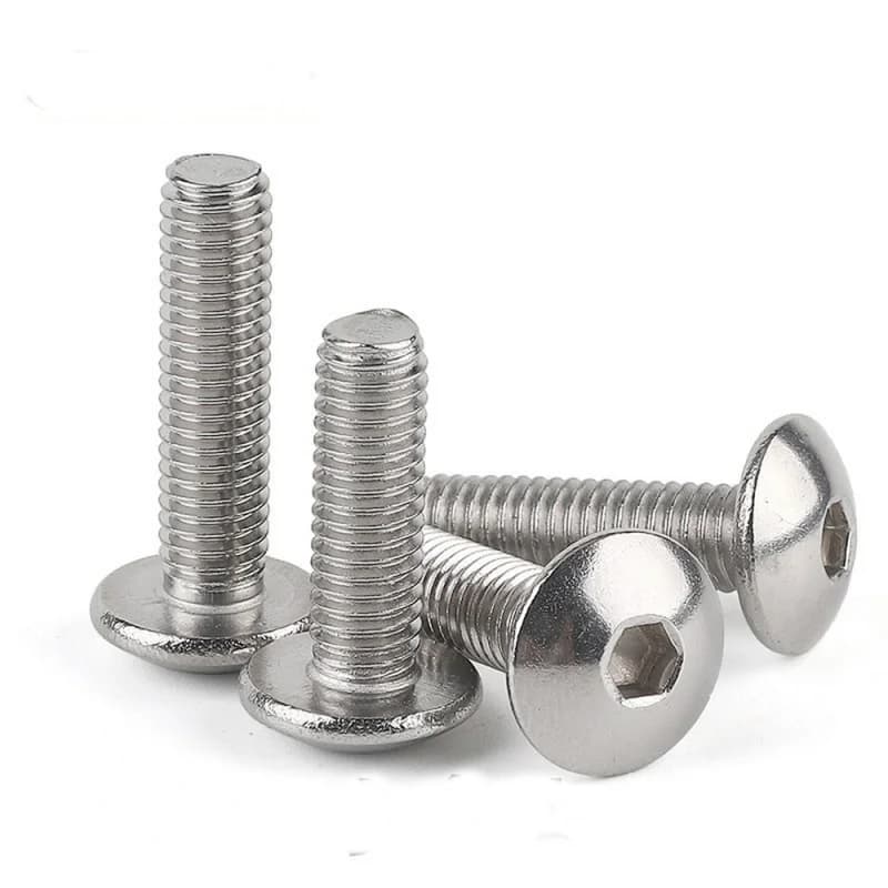 304 Stainless Steel Button Head Screws | Hex Socket M2-M8 | 10pc Standoff & Flat Head Bolts - Thumbnail 3