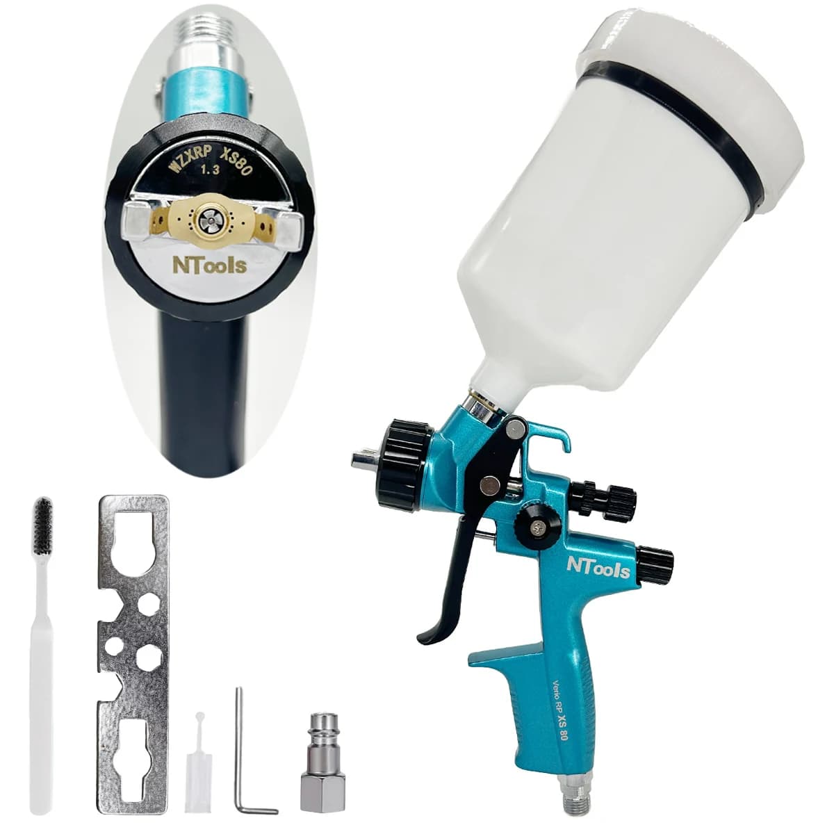 Nozzle Air Spray Gun | 1.3mm High Fine Atomization | Professional Car Paint & Finish Application - Thumbnail 3