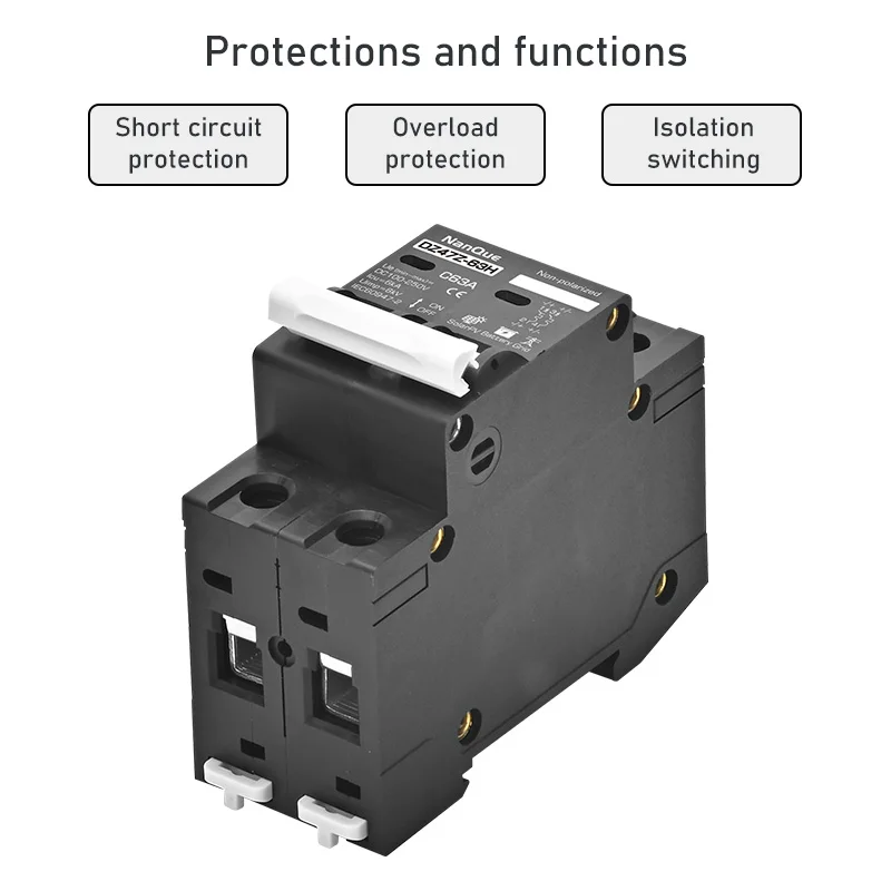 DC Circuit Breaker | 16A-63A Solar & Battery Protector | 100V-1000V DC MCB - Thumbnail 3