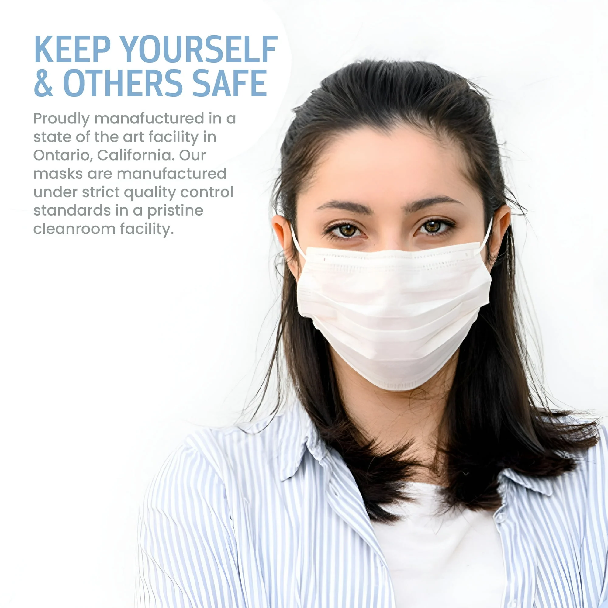 3-Layer Protective Face Masks | 5 Color Options | 50-Pack Variety Set for Adults - Thumbnail 5
