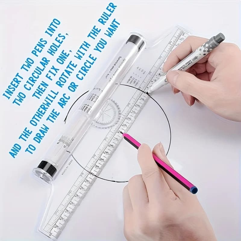Parallel Rolling Ruler Set | Precision Drafting & Design Tool for Architects & Engineers - Thumbnail 2