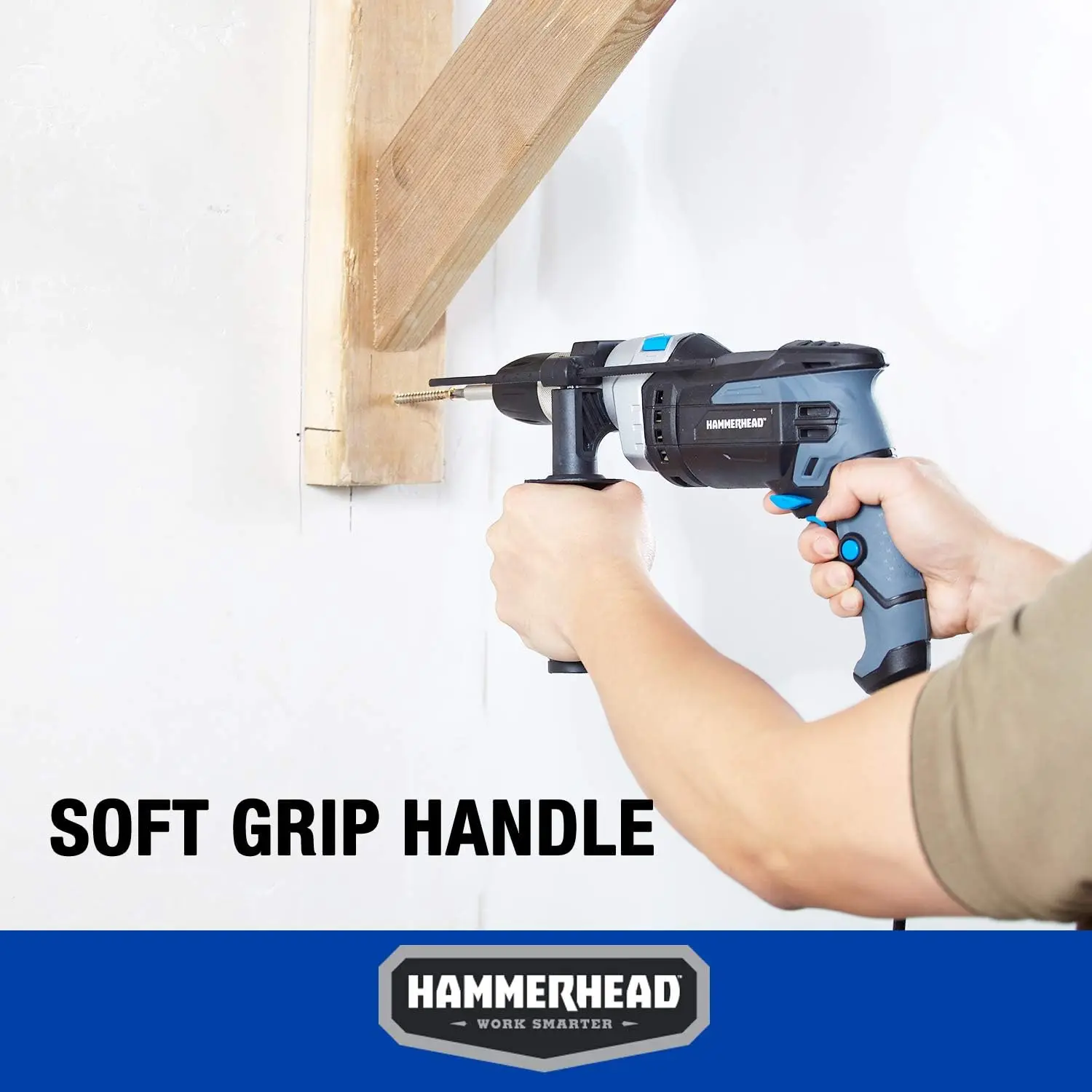 7.5-Amp 1/2 Hammer Drill | Variable Speed for Heavy-Duty DIY & Construction - Thumbnail 5