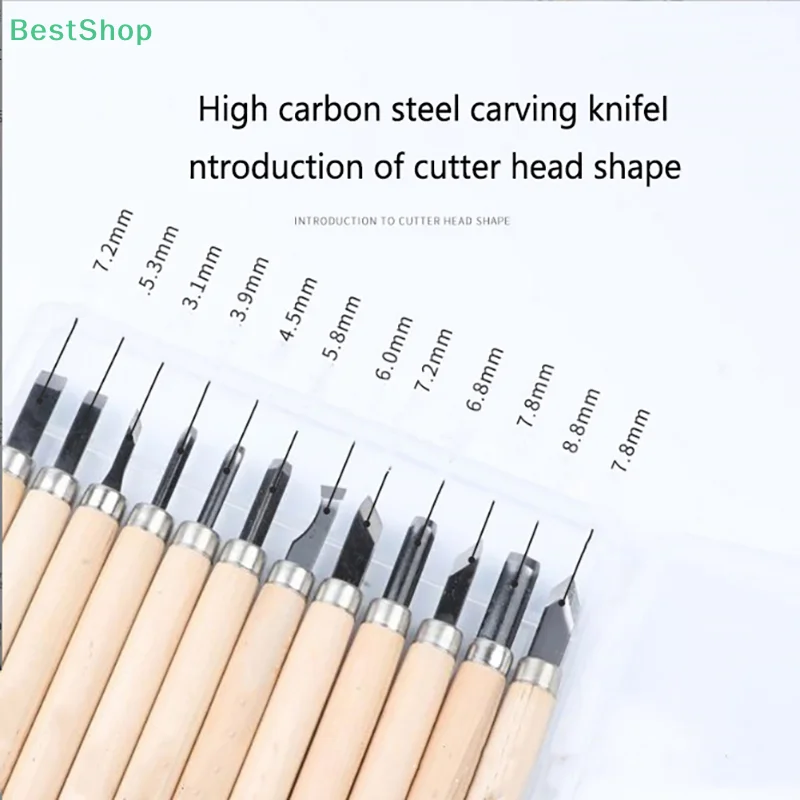 Wood Carving Chisel Set | Hand-Sharpened Blades for Precision DIY & Woodworking - Thumbnail 4