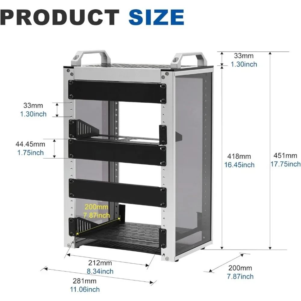 10 inch Server Rack for Network, Servers, Audio, and Video Equipment - Thumbnail 4