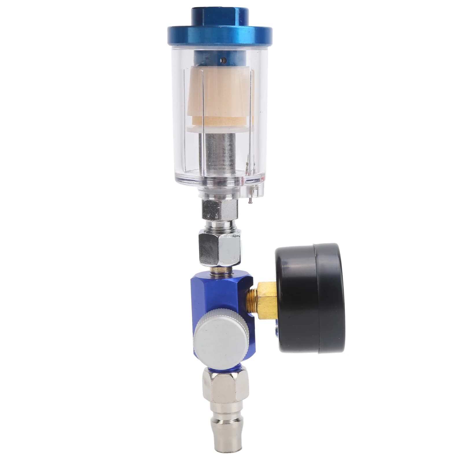 Ar Regulador de Pressão Spray com pistola pneumática, filtro separador de óleo e água, e calibre inline para auto peças.