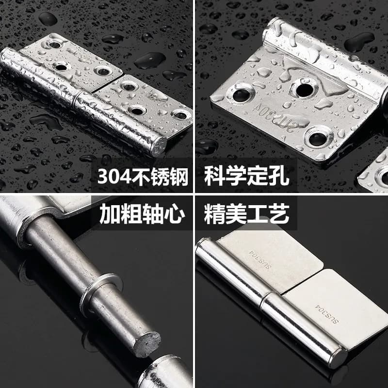Door Hinges | 20pcs 2 Inch Flag Shape | Removable Aluminum & Bathroom Hardware - Thumbnail 3