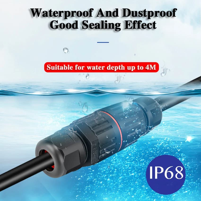 Waterproof Wire Connectors | 2/3 Pin Solderless | Outdoor LED Lamp & Rainproof Terminals - Thumbnail 3