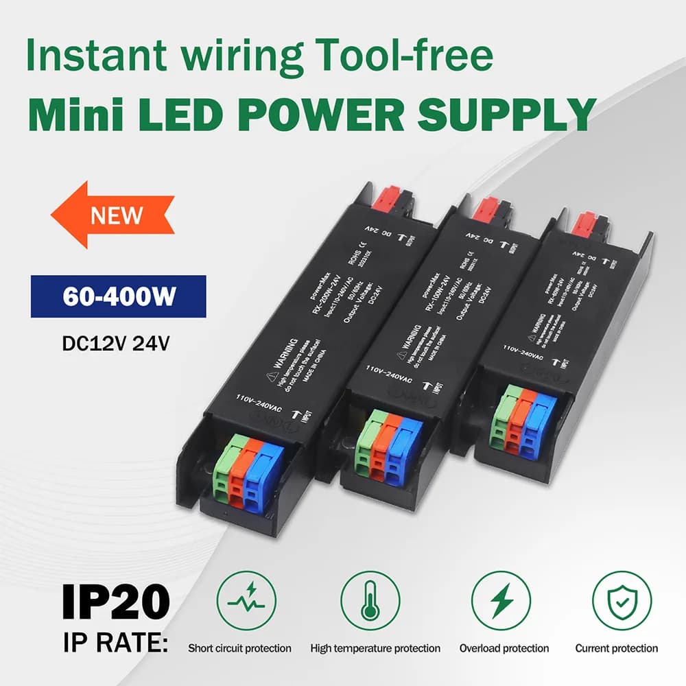 Ultra Thin Lighting Transformers 110V 220V to 12V 24V 60W 100W 200W 300W 400W For CCTV LED Strip Power Supply Adapter Driver - Thumbnail 3