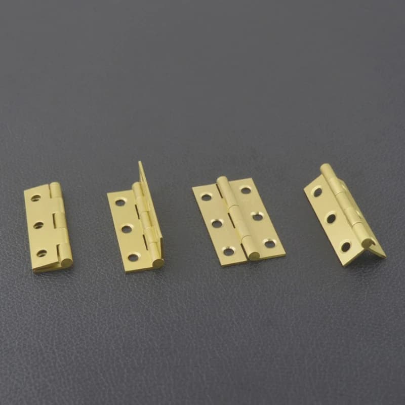 Brushed Brass Hinges | 10PCS Sealed Copper Hardware | For Jewelry Box & Cabinet Doors - Thumbnail 6