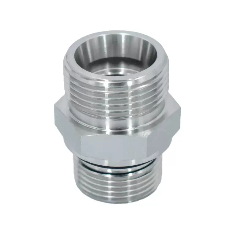 Hydraulic Coupler Transition Joint | BSP to Metric Thread Adapter | External Cone - Thumbnail 6