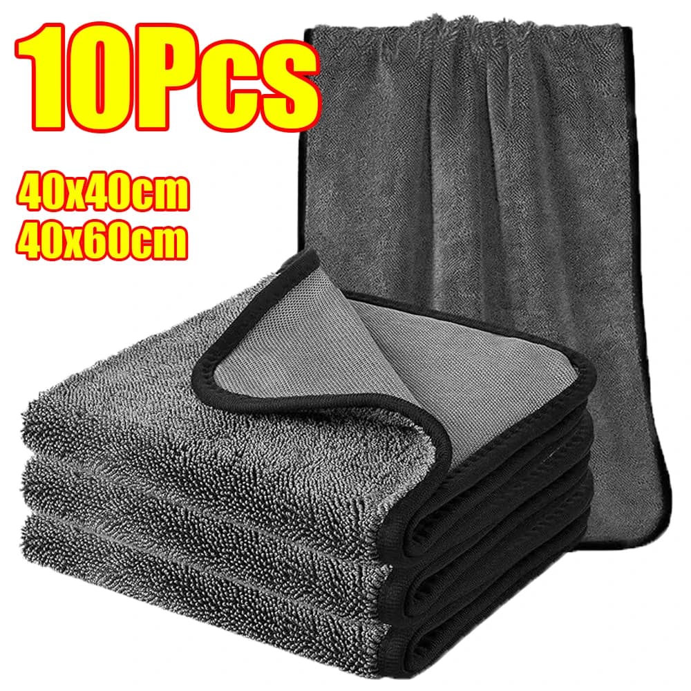 Microfiber Cleaning Cloths | 40x40cm & 40x60cm | Multi-Surface Car & Home Towels - Thumbnail 2