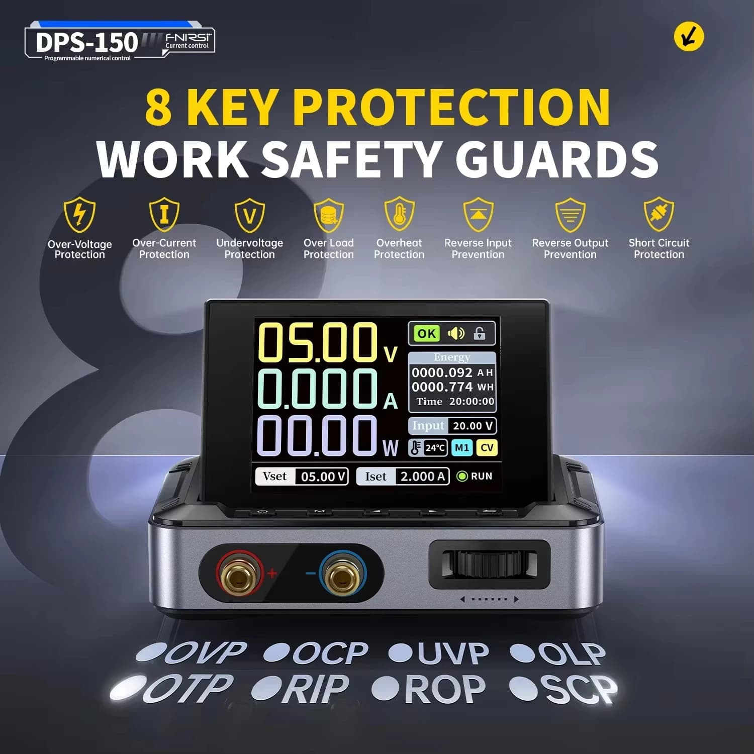 Bench Power Supply | 30V 5A Digital Display | Compact & Programmable DC Regulator - Thumbnail 4