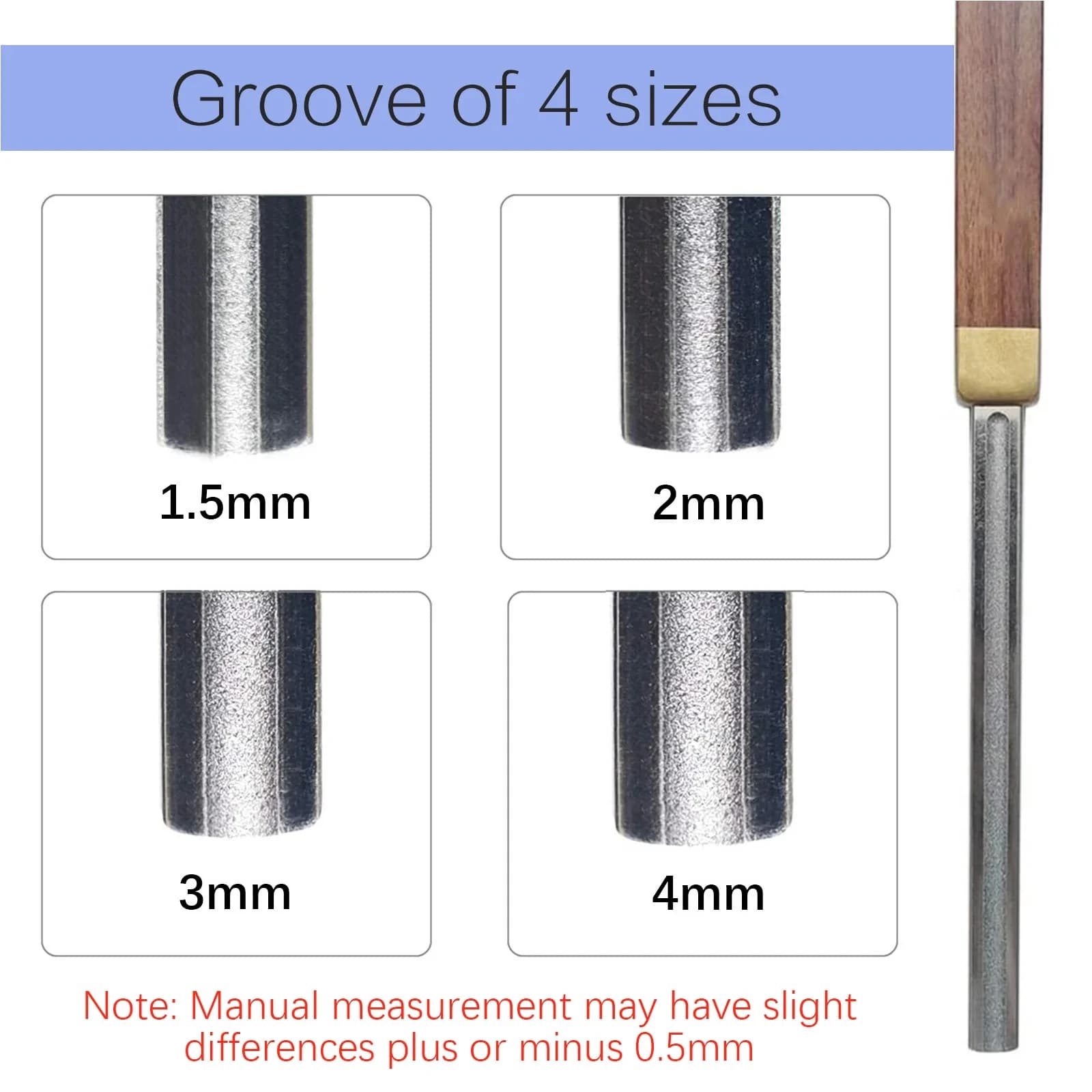 Guitar Fret File Set | 4-Sided Precision Tool with Fingerboard Protectors - Thumbnail 3