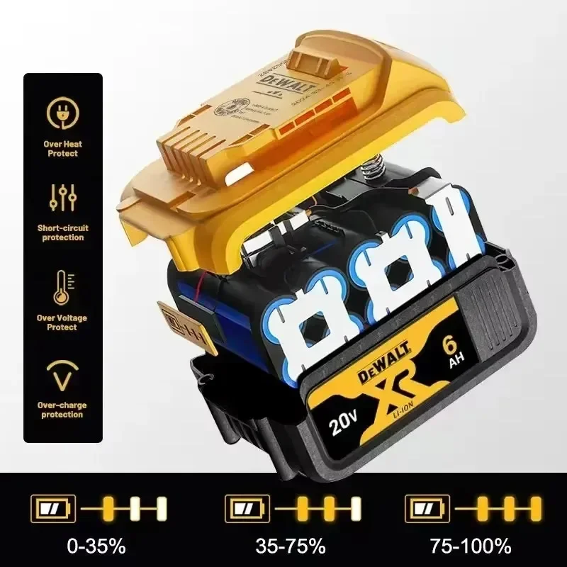 DeWALT XR FlexVolt Battery & Charger Set | 20V 5.0Ah & 6Ah | High-Power Li-Ion for Tools - Thumbnail 2