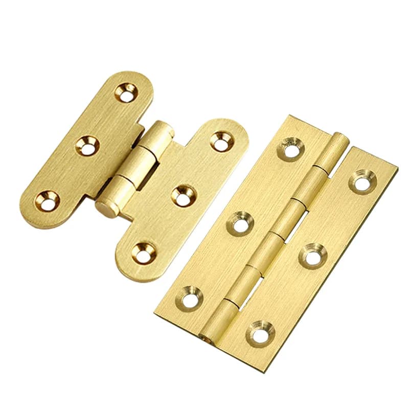 Brass Door Hinges | 4Pcs Bronze Butt Hinge Set | Vintage Furniture & Cabinet Hardware - Thumbnail 5