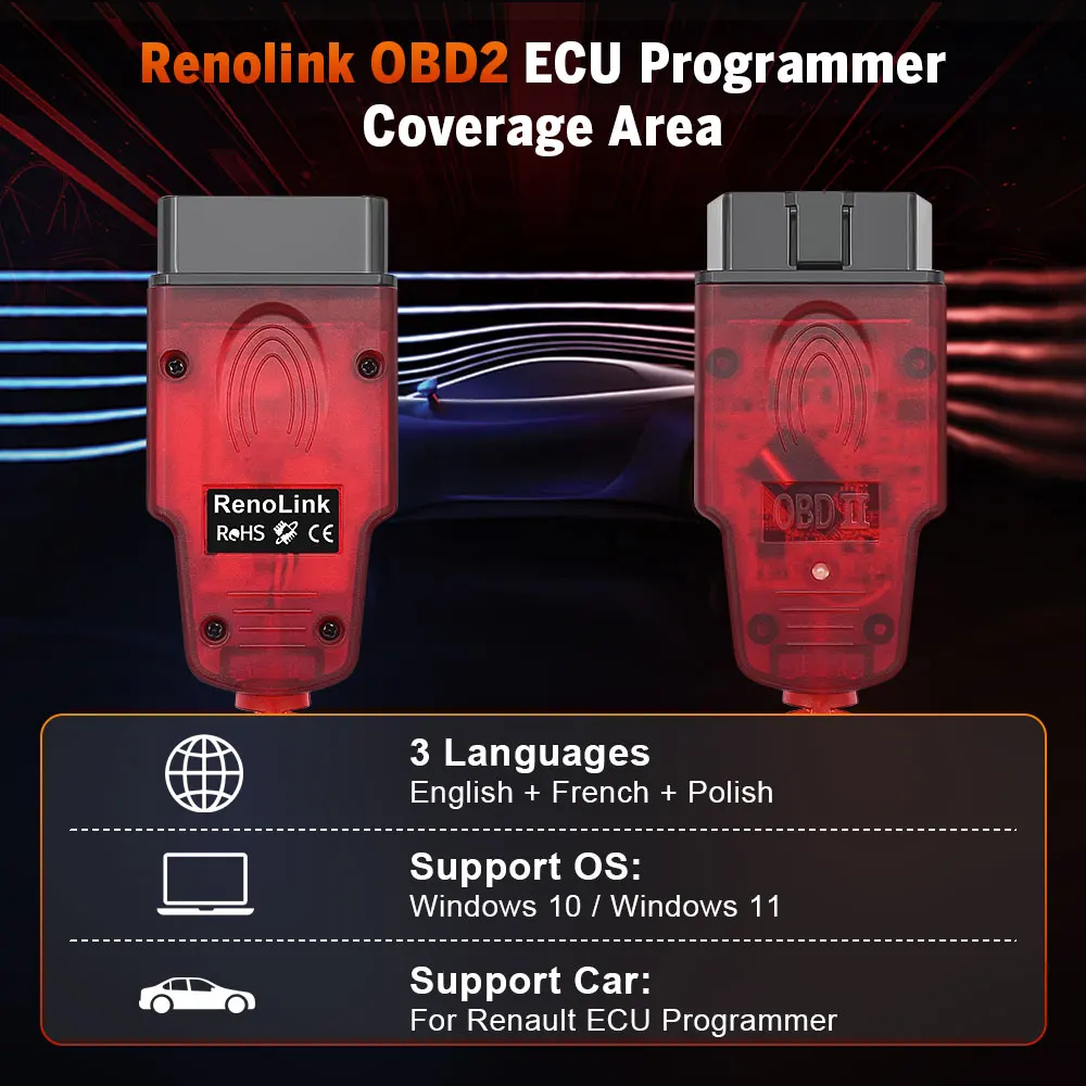 Airbag Reset Tool | OBD2 Diagnostic Scanner for UCH/ECU Programming | V2.11 Software - Thumbnail 3