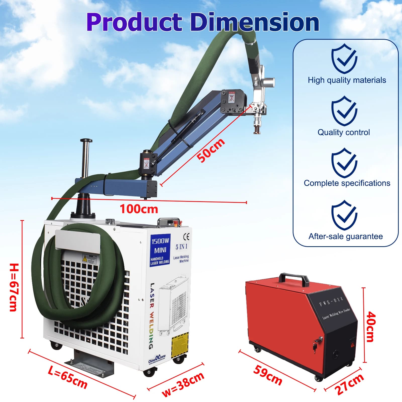 2000W Handheld Laser Welder | 5-in-1 Metal Fabrication System for Welding, Cutting & Cleaning - Thumbnail 6