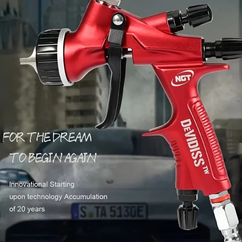 HVLP Spray Gun | DEVIDISS NGT Pro TE20 Lite | 1.3mm Nozzle for All Car Paints - Thumbnail 6