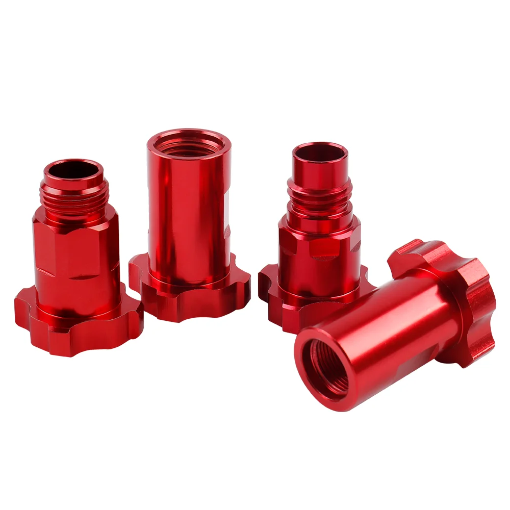 Set of 6 HVLP spray gun cup adapters for converting to disposable pots, creating a no-clean, portable connector system.