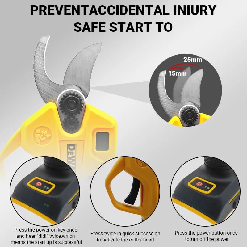 DeWalt 20V Cordless Pruning Shear | Brushless Motor | Professional-Grade Tree & Bonsai Scissors - Thumbnail 3