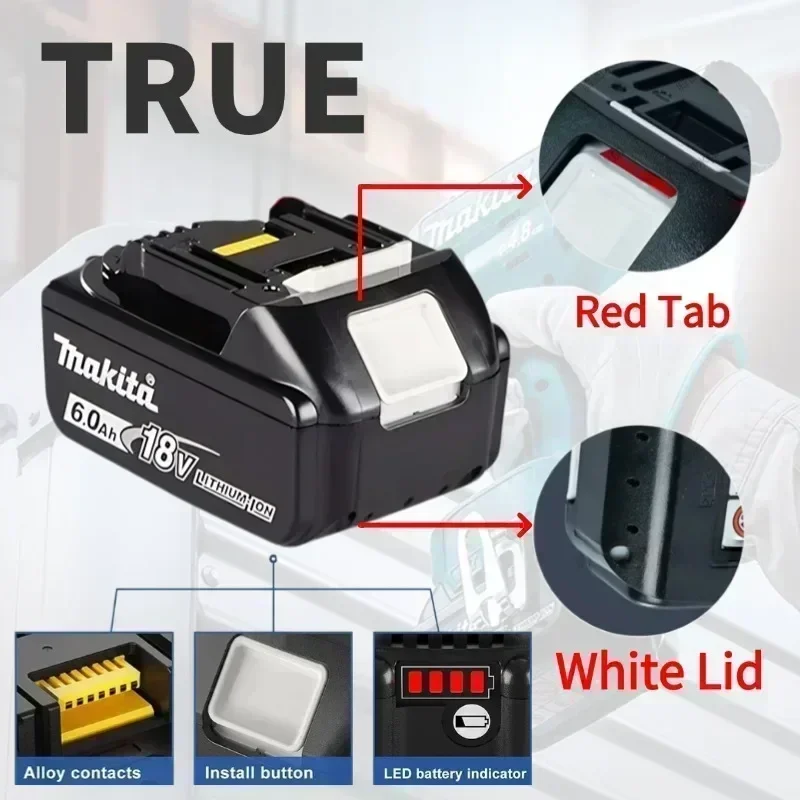 Makita BL1860B 18V Lithium-Ion Battery | High-Capacity 9Ah Power Tool Replacement - Thumbnail 3