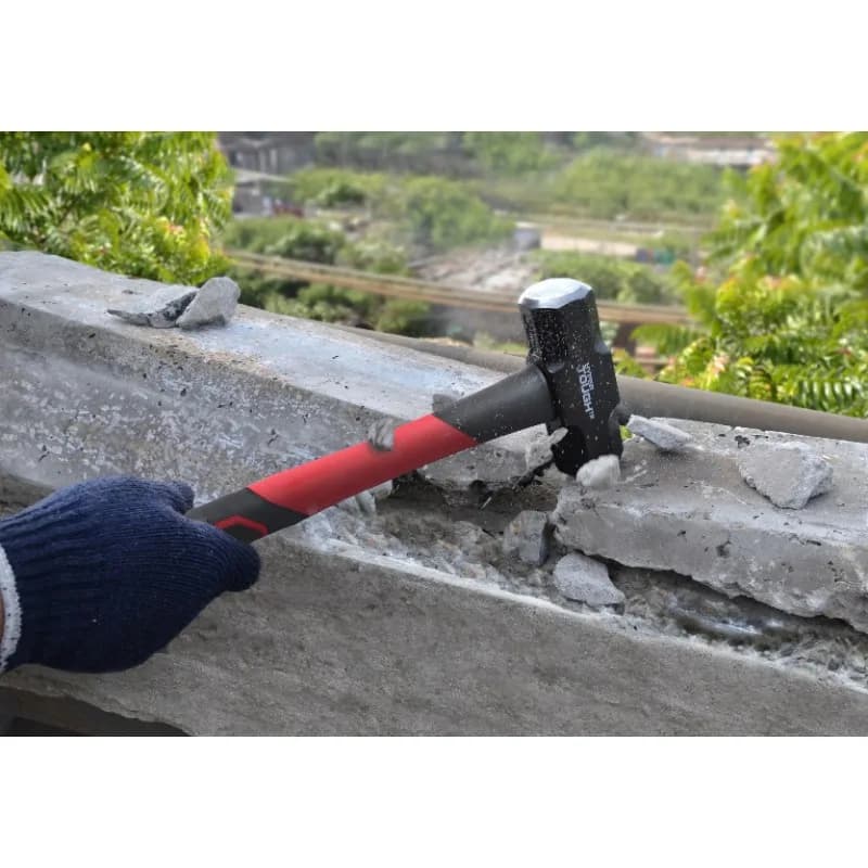 4 lb Sledge Hammer | Fiberglass Handle for Shock Absorption | Demolition & Driving - Thumbnail 2