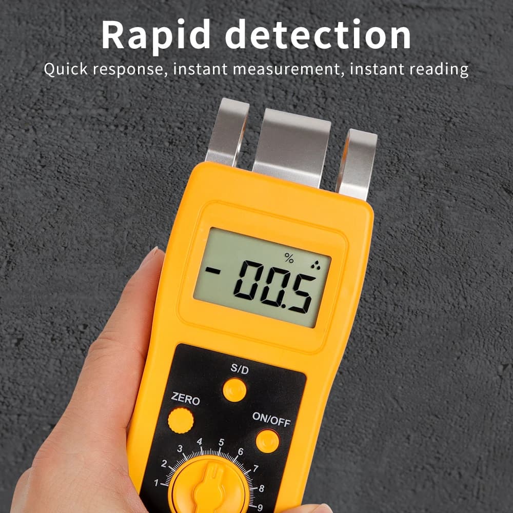 Moisture Meter | Digital Analyzer for Wood, Concrete & Paper | Portable Multifunction Tester - Thumbnail 4