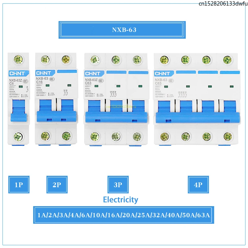 DIN Rail Miniature Circuit Breaker | 1-63A Capacity | 230V AC Household Protection - Thumbnail 4