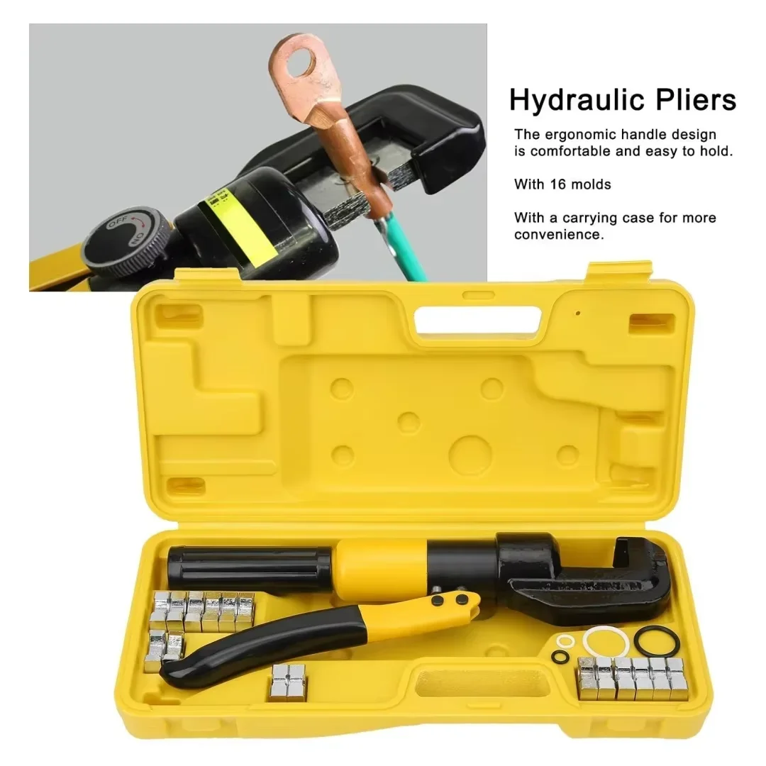6-Ton Hydraulic Crimping Tool | Battery & Electrical Cable Lugs | 12-2/0 AWG - Thumbnail 3