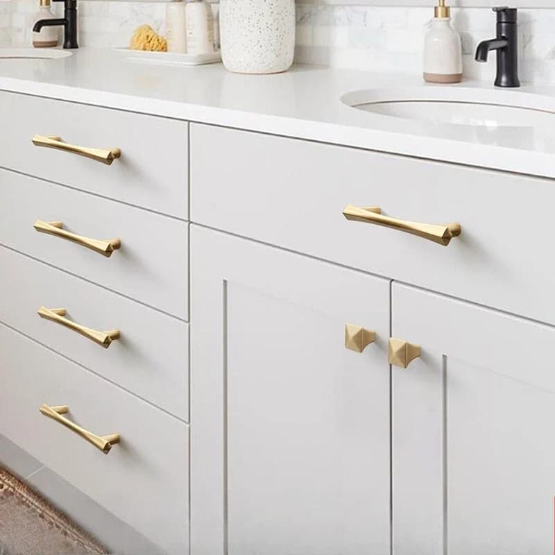 Gold Cabinet Handles | Zinc Alloy Drawer Pulls & Knobs | Kitchen & Dresser Furniture Hardware - Thumbnail 5
