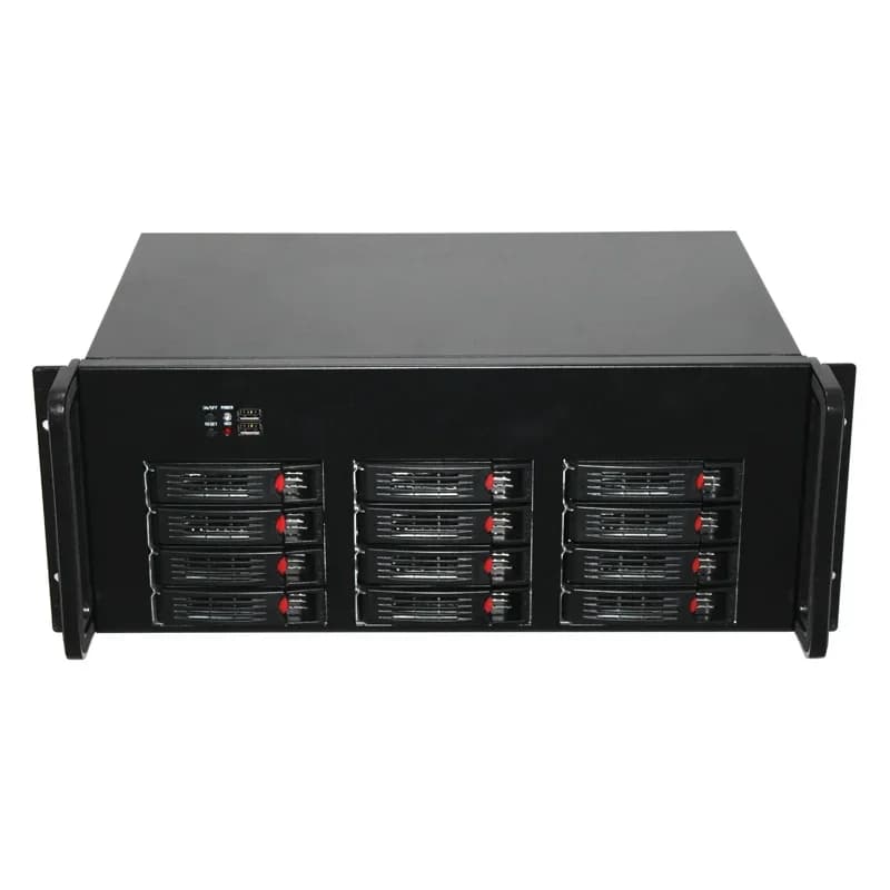 12-Bay NAS Server Case | High-Capacity Data Storage | Full Tower Chassis - Thumbnail 2