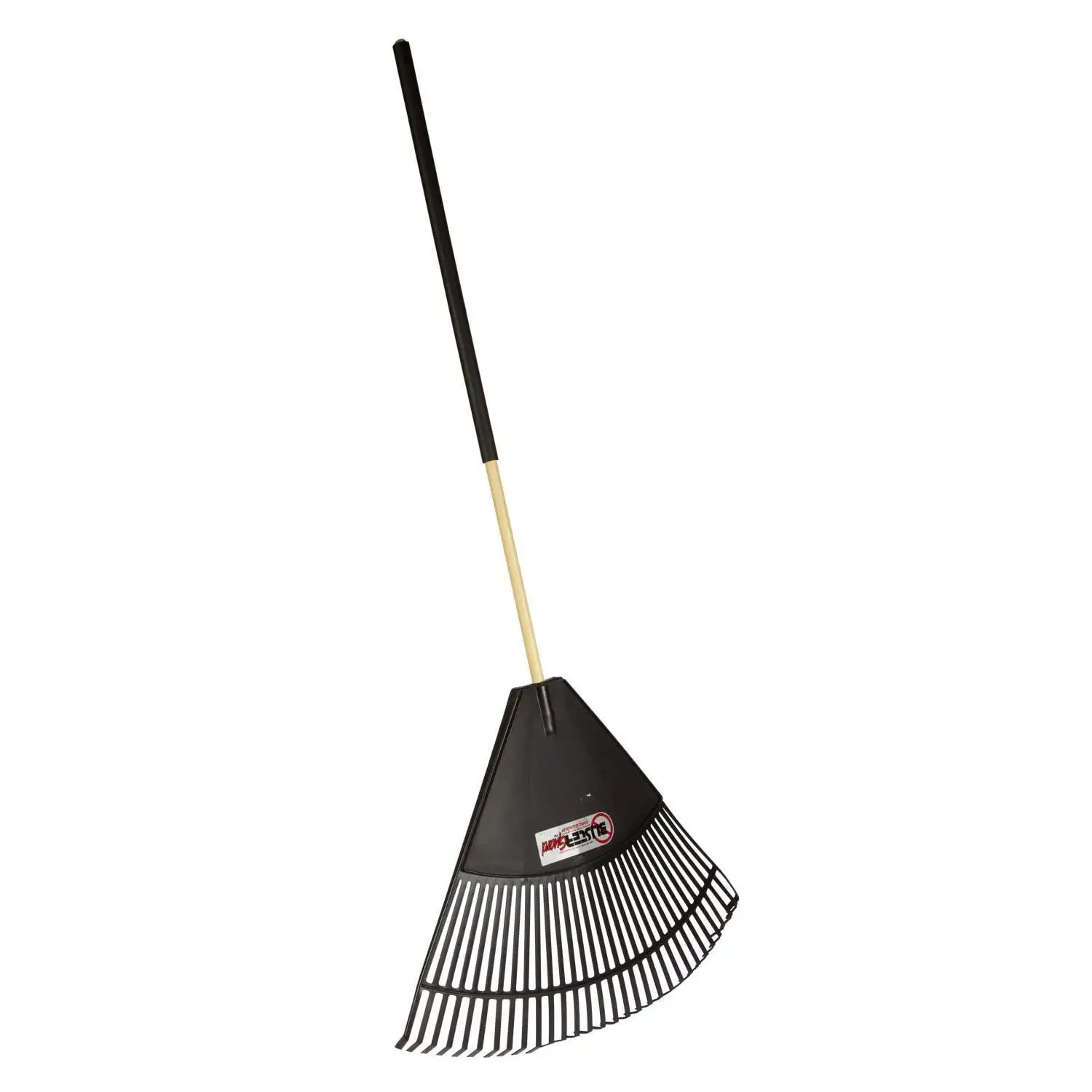 Leaf Rake | Hardwood Handle with Soft Black Foam Grip | Durable Garden Tool - Thumbnail 2
