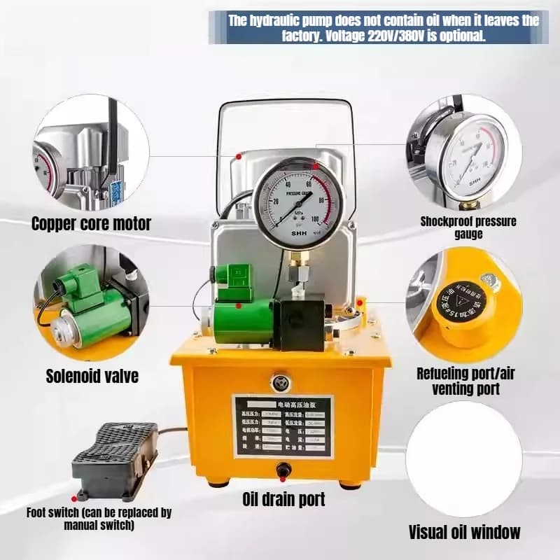 700A Hydraulic Power Unit | 0.75kW Electric Pump with Solenoid Valve for Machinery Stations - Thumbnail 4