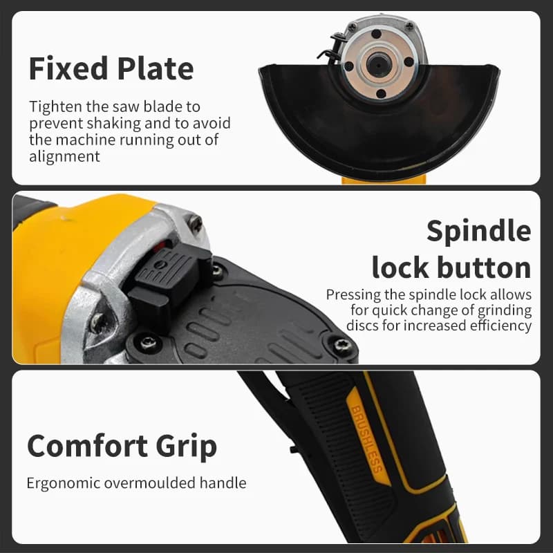 DeWalt DCG406 Brushless Angle Grinder | 4-1/2 Metal Cutting | Recoil Brake & Maglev Motor - Thumbnail 6