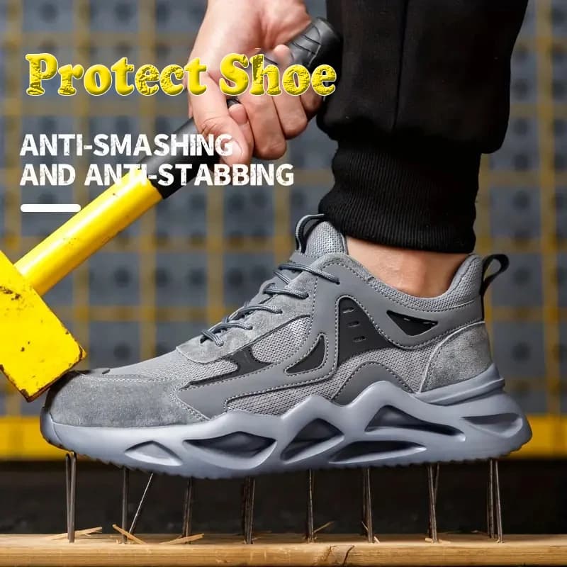 Soft-Soled Work Shoes for Men | Smash & Puncture Resistant | Comfortable Protective Footwear - Thumbnail 6