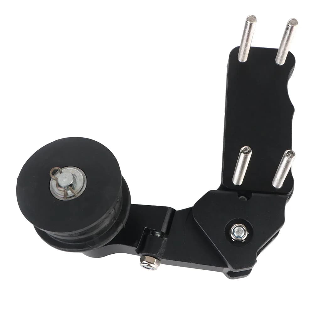 Universal automatic chain tensioner for motorcycles, featuring an anti-slip wide chain wheel for maintaining proper drive chain adjustment.